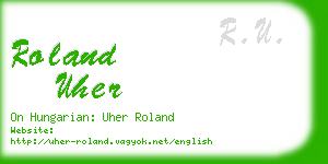 roland uher business card